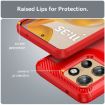 Motorola Edge 50 Neo Red Carbon Fiber Brushed TPU Phone Case - 6