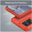 Motorola Moto G55 5G Red Carbon Fiber Brushed Texture TPU Case - 6