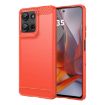 Moto G75 5G Red Carbon Fiber Brushed TPU Case - 1