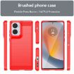 Motorola S50 Neo Red Carbon Fiber Brushed Texture TPU Phone Case - 2