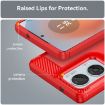 Motorola S50 Neo Red Carbon Fiber Brushed Texture TPU Phone Case - 6