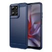 Moto G Play 2025 Blue Carbon Fiber Brushed TPU Phone Case - 1