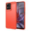 Moto G Play 2025 Red Carbon Fiber TPU Phone Case - 1