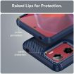 Moto E15 Carbon Fiber Brushed Texture TPU Case - Blue - 6