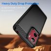 Motorola Moto G05 Carbon Fiber Brushed Texture TPU Case - Black - 3