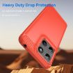 Motorola Moto G15 Red Carbon Fiber Brushed Texture TPU Phone Case - 3