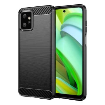 Moto G Power 2023 Carbon Fiber TPU Case - Black - 1