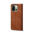 OnePlus 13s 5G Brown Denim Texture Flip Leather Case - 3