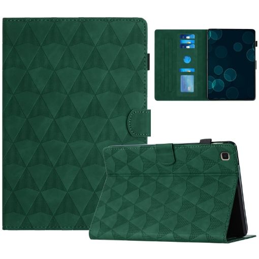 Samsung Galaxy Tab A7 Lite T220 Green Diamond Texture Leather Case - 1