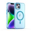 iPhone 14 MagSafe Frosted Translucent TPU PC Full Coverage Case Blue - 1