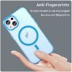 iPhone 14 MagSafe Frosted Translucent TPU PC Full Coverage Case Blue - 4