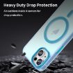iPhone 14 MagSafe Frosted Translucent TPU PC Full Coverage Case Blue - 8
