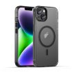 iPhone 15 MagSafe Frosted Translucent TPU PC Case Black Full Coverage - 1