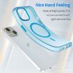 iPhone 15 MagSafe Frosted Translucent TPU PC Case - Blue Full Coverage - 3