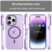iPhone 15 Pro MagSafe Frosted Translucent TPU PC Case Dark Purple - 2