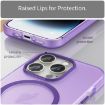 iPhone 15 Pro MagSafe Frosted Translucent TPU PC Case Dark Purple - 5