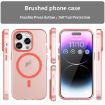 iPhone 15 Pro MagSafe Frosted Translucent TPU PC Case Red Full Coverage - 2