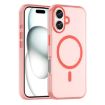 iPhone 16 MagSafe Frosted Translucent TPU + PC Case - Red, Full Coverage - 1