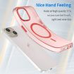 iPhone 16 MagSafe Frosted Translucent TPU + PC Case - Red, Full Coverage - 3