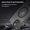 iPhone 16 Plus MagSafe Frosted Translucent TPU PC Case - Black - 8