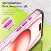 iPhone 15 Pro Max MagSafe Frosted Translucent Pink TPU PC Case - 6