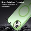 iPhone 15 Plus MagSafe Frosted Translucent Green TPU + PC Case - 7