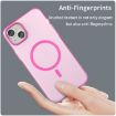 iPhone 15 Plus MagSafe Frosted Translucent Pink TPU PC Case - 4