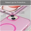 iPhone 15 Plus MagSafe Frosted Translucent Pink TPU PC Case - 5