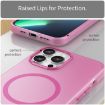 iPhone 13 Pro Max MagSafe Frosted Translucent Pink TPU PC Case - 5
