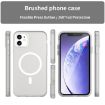 iPhone 12 MagSafe Frosted Translucent TPU PC Full Coverage Case White - 2