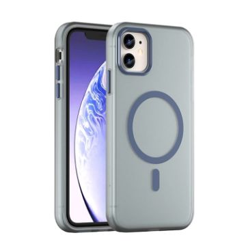 iPhone 12 MagSafe Frosted Translucent TPU + PC Case Dark Blue - 1