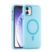 iPhone 12 MagSafe Frosted Translucent TPU PC Full Coverage Case Blue - 1