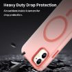 iPhone 12 MagSafe Frosted Translucent TPU PC Full Coverage Case Red - 7