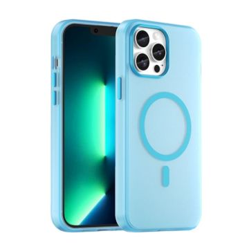iPhone 12 Pro Max MagSafe Frosted Translucent Blue TPU PC Case - 1