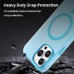 iPhone 12 Pro Max MagSafe Frosted Translucent Blue TPU PC Case - 7