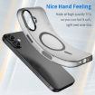 iPhone 17 MagSafe Frosted Translucent TPU PC Full Coverage Case Black - 3
