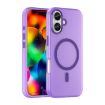 iPhone 17 MagSafe Frosted Translucent TPU PC Case - Dark Purple Cover - 1