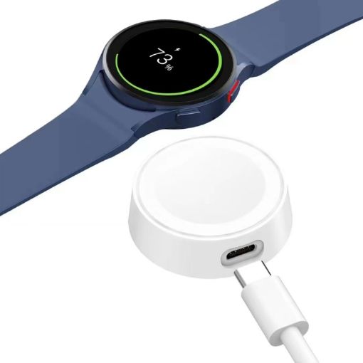 Portable Magnetic Wireless Charger for Apple Watch Series - White - 1