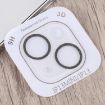iPhone 15/15 Plus Glitter Ring Camera Lens Film - Black Tempered Glass - 3