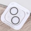 iPhone 15/15 Plus Glitter Ring Camera Lens Film - Black Tempered Glass - 4