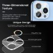 iPhone 15/15 Plus Glitter Ring Camera Lens Film - Black Tempered Glass - 5