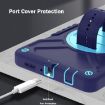 Samsung Galaxy Tab A7 Lite Case, 360 Rotation, Hybrid Silicone, Navy Blue - 6