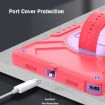 Samsung Galaxy Tab A8 X200 X Rotation Hybrid Silicone Case with Strap - 6