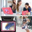 Samsung Galaxy Tab A8 X200 X Rotation Hybrid Silicone Case with Strap - 8
