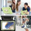 Samsung Galaxy Tab A8 X200 Hybrid Silicone Case with Strap - Yellow/Green/White - 8