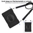 Samsung Galaxy Tab A8 X200 X Rotation Hybrid Silicone Case with Strap - 2
