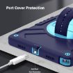 Samsung Galaxy Tab A8 X200 X Case, Rotation PC Hybrid Silicone, Navy Blue - 6