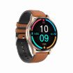 1.43" Leather Strap Smart Watch with Bluetooth Call, ECG, Blood Sugar - Brown - 2
