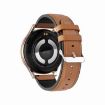 1.43" Leather Strap Smart Watch with Bluetooth Call, ECG, Blood Sugar - Brown - 3