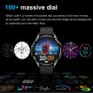1.43" Leather Strap Smart Watch with Bluetooth Call, ECG, Blood Sugar - Brown - 6